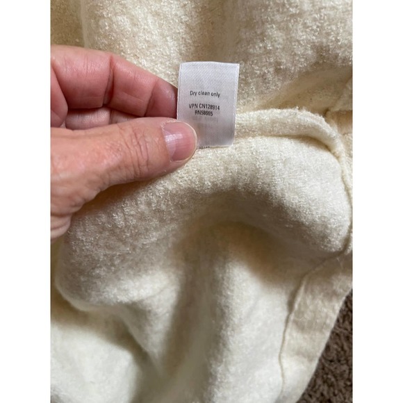 Semantiks Womens Snap Button Sweater Duster 3/4 Sleeve Pockets Size XS Cream - Picture 13 of 13